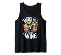 Witch Way to The Wine Funny Halloween Tank Top