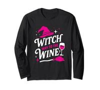 Witch Way to The Wine Funny Wine Lover Halloween Women's Long Sleeve T-Shirt