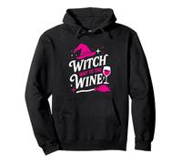 Witch Way to the Wine Funny Wine Lover Halloween Women's Pullover Hoodie