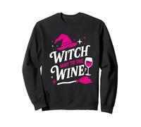 Witch Way to the Wine Funny Wine Lover Halloween Women's Sweatshirt