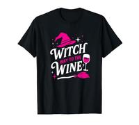 Witch Way to the Wine Funny Wine Lover Halloween Women's Value Graphic T-Shirt