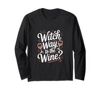 Witch Way to the Wine Halloween Long Sleeve T-Shirt