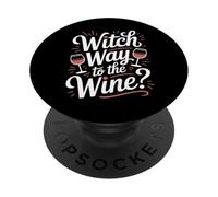 Witch Way to the Wine Halloween PopSockets Adhesive PopGrip