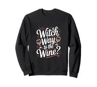 Witch Way to the Wine Halloween Sweatshirt