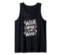 Witch Way to the Wine Halloween Tank Top