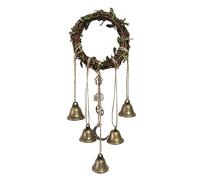 Witch Wind Chimes, Handmade Hanging Witch Bells, Garden Metal Wind Chime Bell Door Wreath, Wind Chimes Pendant for Home Door Craft Decor