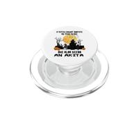 Witch Wine And Akita Dog Mom Funny Halloween Costume PopSockets PopGrip for MagSafe