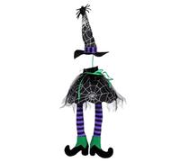 Witch Wine Bottle Cover,Witch Hat and Legs Wine Bottle Topper - Witch Hat Bottle Cover Witch Long Leg Champagne Bag Table Decoration for Halloween Party