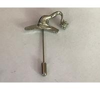 Witch / witches Hat TG14 English Pewter on a tie stick pin hat scarf collar POSTED BY US GIFTS FOR ALL 2016 FROM DERBYSHIRE UK