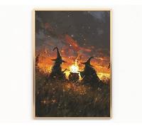 WITCH WITCHES SPELL CAULDRON Print Picture Poster dark academia gothic halloween A4 UNFRAMED 1 wall art Home decor Decorating vintage VICTORIAN style SKULL