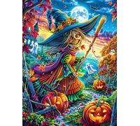 Witch with Cauldron 500 Piece Jigsaw Puzzle for Adults Meditation Aid Mindful Practice Detailed Design for Yoga Enthusiasts 500 PCS