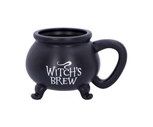 WITCH WITH'S BREW MUG Cauldron BLACK HALLOWEEN GOTHIC SMOOTH BOXED NEW PORCELAIN