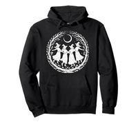 Witch Women Witchcraft Moon Goth Occult Pullover Hoodie
