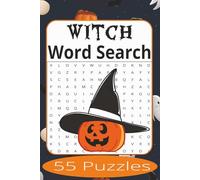 Witch Word Search: Word Search Puzzles Easy to Read Print about Witches, Halloween, Midieval and More | 6x9 inches, 110 pages | 55 Puzzles | Gift for Vacations, Holiday, and Spare Time.