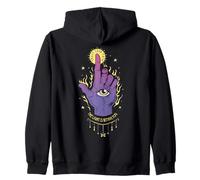 Witchcore Mystic Hand Trust Your Path Light Is Within Art Zip Hoodie