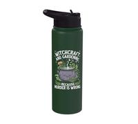 Witchcraft and Gardening Because Murder is Wrong Stainless Steel Insulated Water Bottle