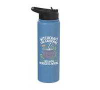 Witchcraft and Gardening Because Murder is Wrong Stainless Steel Insulated Water Bottle