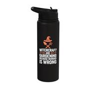 Witchcraft and Gardening Because Murder is Wrong Stainless Steel Insulated Water Bottle