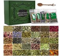 Witchcraft Supplies Herbs Kit for Witch Beginners - 30 Pack Different Dried Herbs for Wicca, Pagan and Wiccan Rituals, Altar Supplies, Magic Spells, Soap Making,with Metal Spoon
