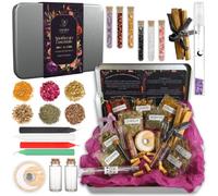 Witchcraft Supplies Kit, Witchy Gift Tin with Herbs, Crystals & Candles