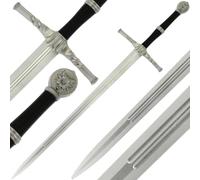 Witcher Foam Swords Silver & Steel Style Geralt Cosplay Halloween Costume PU Great Sword Medieval LARP Knight Toy (Style Sword 2)