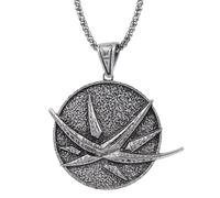 Witcher Necklace Medallion - Yennefer's Star 60cm Chain Pendant, Medieval Fantasy Amulet for Witcher Cosplay, RPG Gaming Jewelry Gift for Men Women
