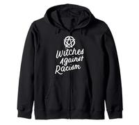 Witches Against Racism, Anti Racist Wiccan Witch Zip Hoodie