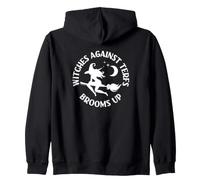 Witches Against TERFs Trans Ally Pagan Wiccan Cheeky Witch Zip Hoodie