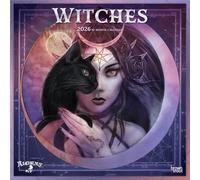 Witches Alchemy OFFICIAL | 2026 12 x 24 Inch (Hanging) Monthly Square Wall Calendar | Plastic-Free | BrownTrout | Manchester Artists Anti Jewellery Design