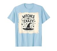 Witches Be Crazy Funny Halloween Magic Spellcaster Gift T-Shirt, Men, Baby Blue, L