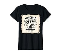 Witches Be Crazy Funny Halloween Magic Spellcaster Gift T-Shirt, Women, Black, 3XL