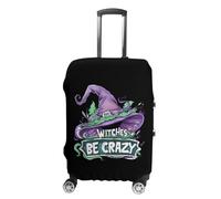 Witches Be Crazy Funny Witch Luggage Cover Travel Suitcase Protector Anti-Scratch Suitcase Cover M