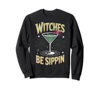 Witches Be Sippin’ Funny Halloween Cocktail Design Sweatshirt
