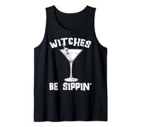 Witches Be Sippin Witchy Wine Halloween Party Drinking Tank Top
