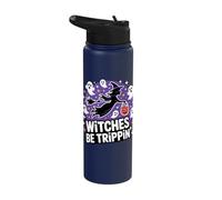 Witches Be Trippin' Halloween Theme Stainless Steel Insulated Water Bottle