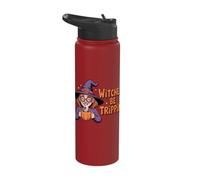 Witches Be Trippin' Halloween Witch Fun Stainless Steel Insulated Water Bottle