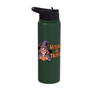 Witches Be Trippin' Halloween Witch Fun Stainless Steel Insulated Water Bottle