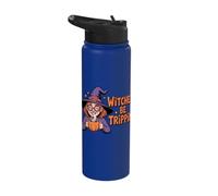 Witches Be Trippin' Halloween Witch Fun Stainless Steel Insulated Water Bottle