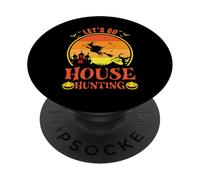 Witches Beautiful Witch Halloween Lets Go House Hunting PopSockets Adhesive PopGrip