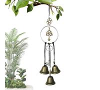 Witches Bells - 26.5x10x3cm Antique Style, Iron Crafted Charm, Spiritual Guaardian Chimes with Rustic Artistic Appeal | Door Bell for Entrances Homes Kitchens Porches Trees Winter Autumn Decoration