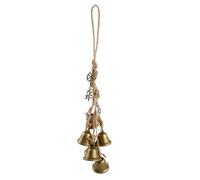 Witches Bells Handmade Hanging Witch Bells Witch Decor Hanging Wind Chimes Witchcraft Wind Bell For Porch Garden Window Decoration (6 Bells)