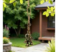 Witches Bells Handmade Hanging Witch Bells Witch Decor Hanging Wind Chimes Witchcraft Wind Bell For Porch Garden Window Decoration (6 Bells)