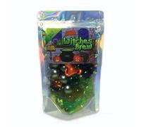 Witches Brew - 30 Pack, Halloween Themed Bath Pearls. Cats, Frogs, Black Hearts, Green Apples, Pumpkins. Bath Beads, Halloween Bath Accessories