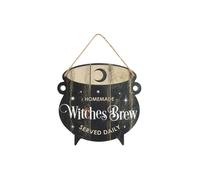 Witches Brew Cauldron MDF Hanging Sign KDMD Black One Size
