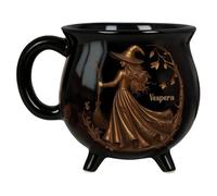 Witches Brew Cauldron Mug, 350ML Halloween Witch Coffee Mug, Halloween Cauldron Ceramic Coffee Cup Double Printed Black, Gothic Halloweens Witches Cauldrons Milk Drinking Tea Cup, for Halloweens Gift