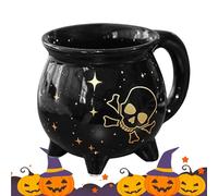 Witches Brew Cauldron Mug, Custom Halloween Coffee Cup, Funny Mugs Novelty Tea Cup, Halloween Candy Jar for Women, Girls, Family, Friends