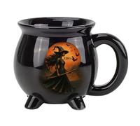 Witches Brew Cauldron Mugs, Personalized Gothic Halloween Coffee Cup for Office & Home, Witches Coffice Mugs Tea Cup, for Friends, Family, Yourself (A)