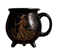 Witches Brew Cauldron Mugs, Personalized Gothic Halloween Coffee Cup for Office & Home, Witches Coffice Mugs Tea Cup, for Friends, Family, Yourself (C)