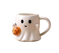Witches Brew Cauldron Stoneware Mug Halloween Wizard Magic Jar Ceramic Mug Decorative Ornament Pumpkin Ghost Afternoon Tea Breakfast Milk Cup for Halloween