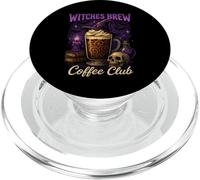 Witches Brew Coffee Club Halloween Witch Hat Latte Design PopSockets PopGrip for MagSafe